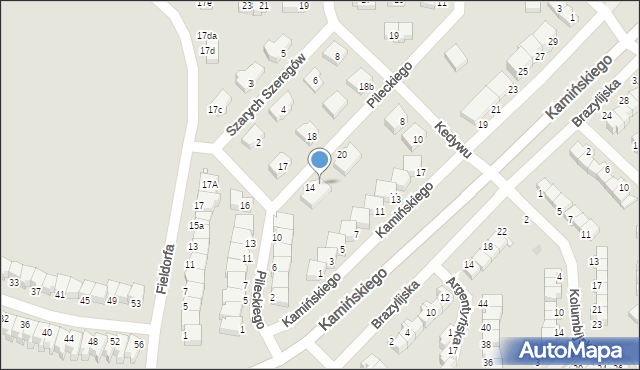Legnica, Pileckiego Witolda, rtm., 14a, mapa Legnicy