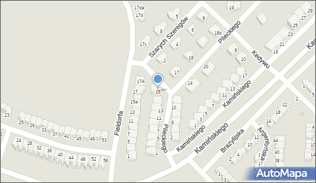 Legnica, Pileckiego Witolda, rtm., 16, mapa Legnicy