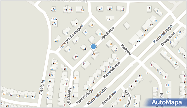 Legnica, Pileckiego Witolda, rtm., 20, mapa Legnicy