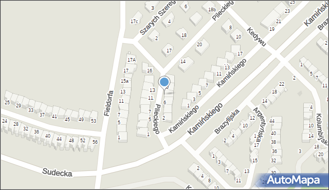 Legnica, Pileckiego Witolda, rtm., 8, mapa Legnicy