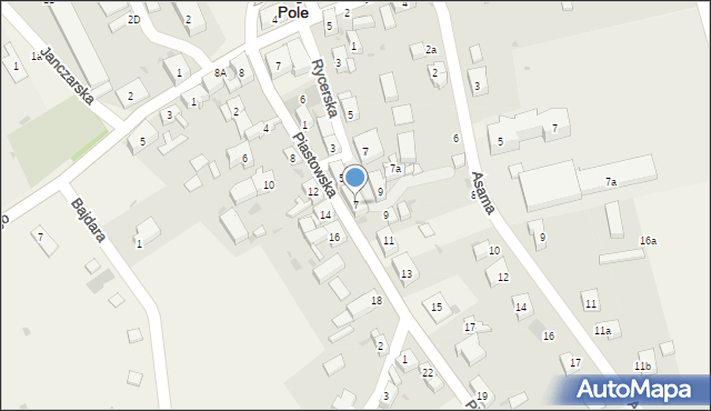 Legnickie Pole, Piastowska, 7, mapa Legnickie Pole