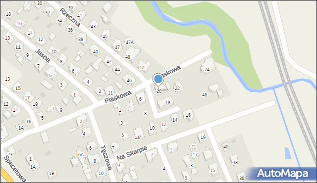 Łęgowo, Piaskowa, 20, mapa Łęgowo