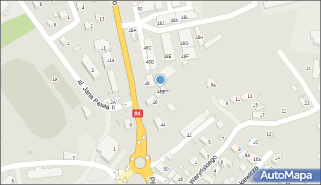 Lesko, Piłsudskiego Józefa, marsz., 46B, mapa Lesko