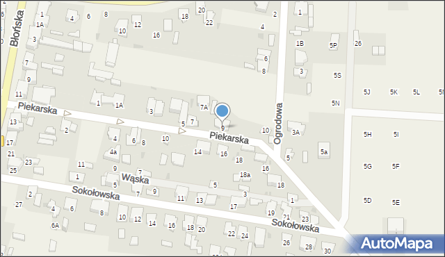Leszno, Piekarska, 9, mapa Leszno