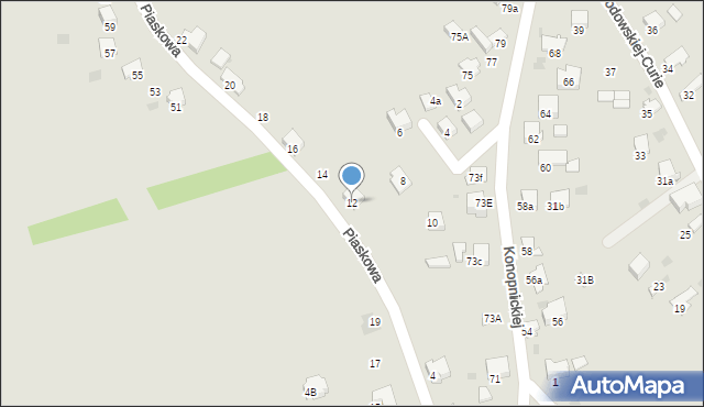 Libiąż, Piaskowa, 12, mapa Libiąż