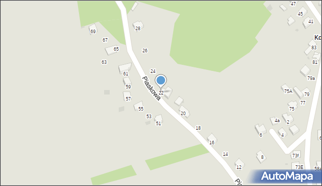 Libiąż, Piaskowa, 22, mapa Libiąż