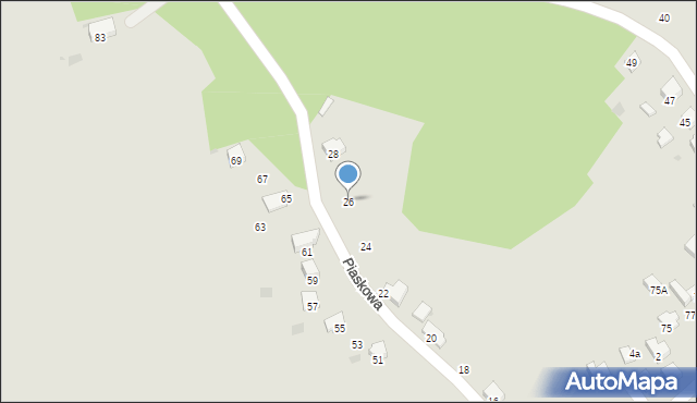 Libiąż, Piaskowa, 26, mapa Libiąż