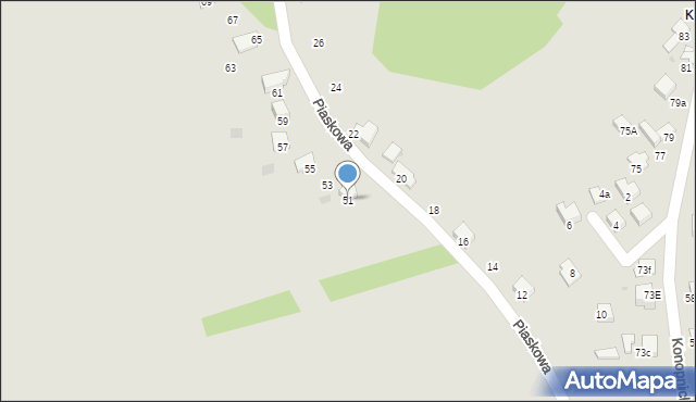 Libiąż, Piaskowa, 51, mapa Libiąż