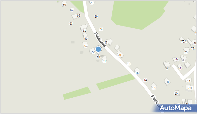 Libiąż, Piaskowa, 53, mapa Libiąż