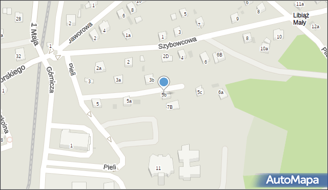 Libiąż, Pieli Stanisława, ks., 5b, mapa Libiąż