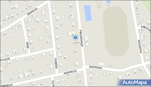 Libiąż, Piłsudskiego Józefa, marsz., 17, mapa Libiąż