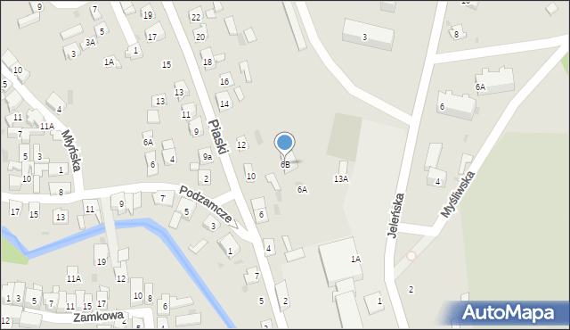 Lidzbark, Piaski, 6B, mapa Lidzbark