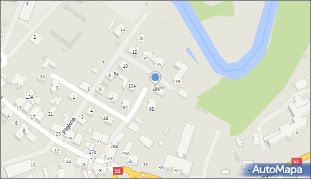 Lidzbark Warmiński, Piękna, 18A, mapa Lidzbark Warmiński