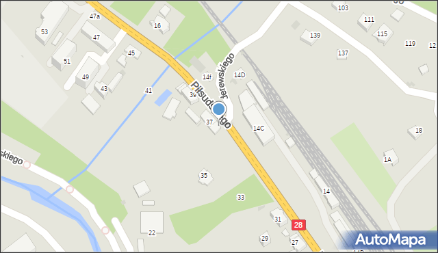 Limanowa, Piłsudskiego Józefa, marsz., 37A, mapa Limanowa