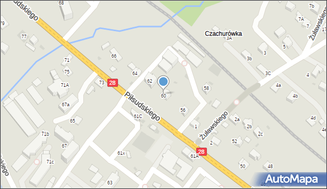 Limanowa, Piłsudskiego Józefa, marsz., 3c, mapa Limanowa
