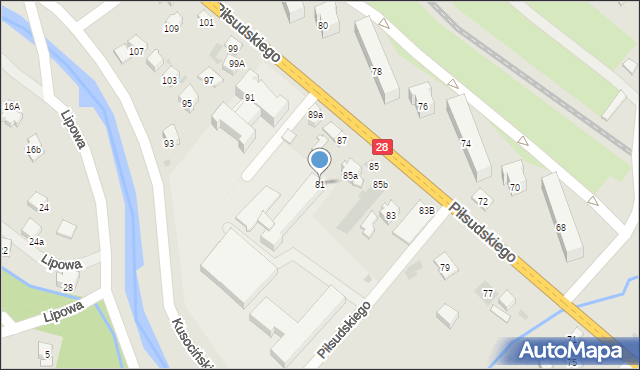 Limanowa, Piłsudskiego Józefa, marsz., 81, mapa Limanowa