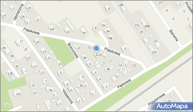 Lipinki, Piaskowa, 7, mapa Lipinki