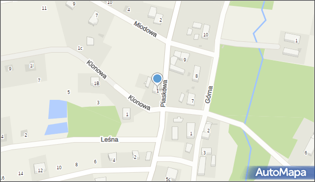 Lipinki Łużyckie, Piaskowa, 1, mapa Lipinki Łużyckie