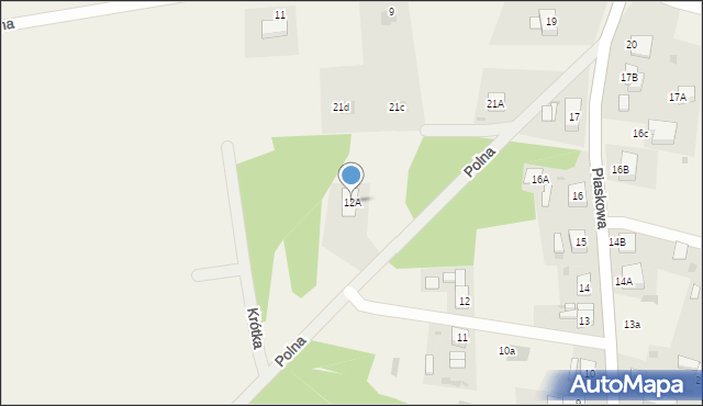 Lipinki Łużyckie, Piaskowa, 12A, mapa Lipinki Łużyckie