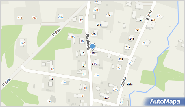 Lipinki Łużyckie, Piaskowa, 14B, mapa Lipinki Łużyckie