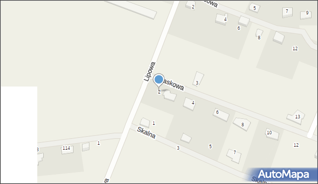 Lipnik, Piaskowa, 2, mapa Lipnik