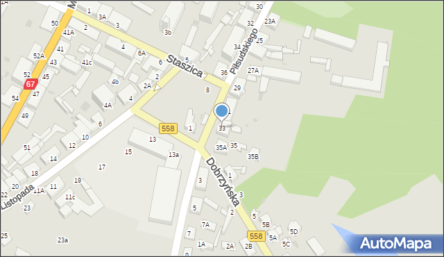 Lipno, Piłsudskiego Józefa, marsz., 33, mapa Lipno