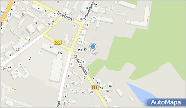 Lipno, Piłsudskiego Józefa, marsz., 35B, mapa Lipno