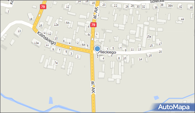 Lipsko, Pileckiego Witolda, rtm., 2, mapa Lipsko