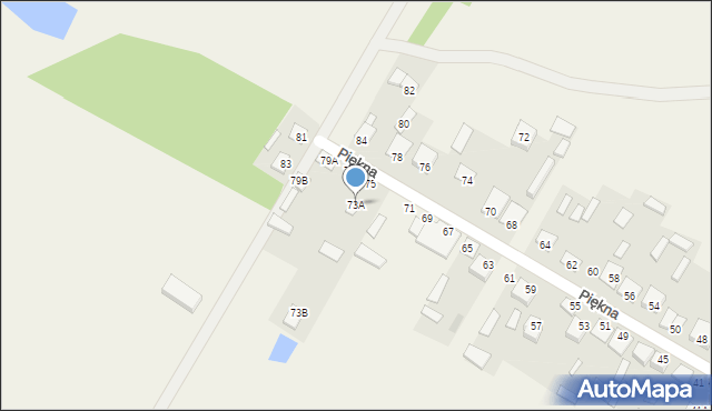 Łobaczew Mały, Piękna, 73A, mapa Łobaczew Mały