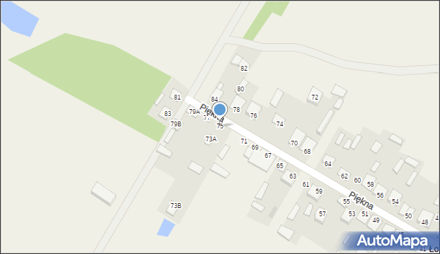 Łobaczew Mały, Piękna, 75, mapa Łobaczew Mały