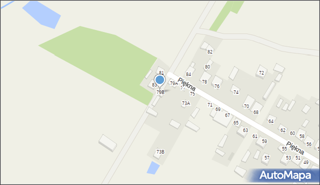 Łobaczew Mały, Piękna, 79B, mapa Łobaczew Mały