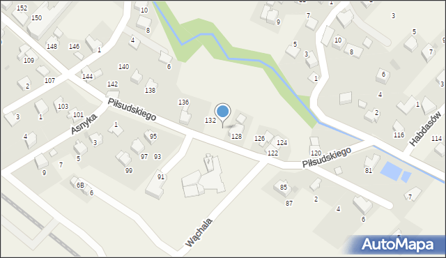 Łodygowice, Piłsudskiego Józefa, marsz., 130, mapa Łodygowice