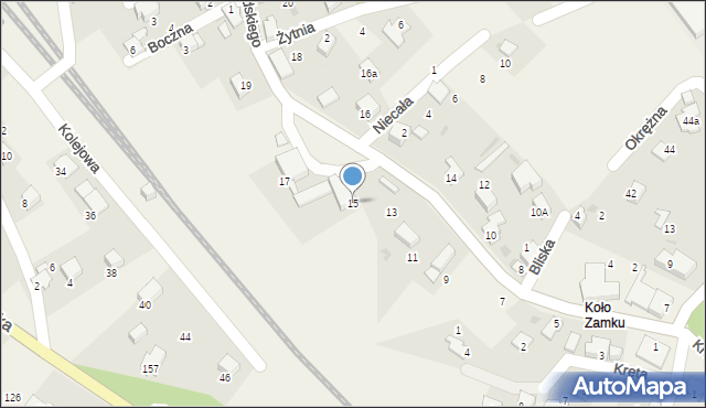 Łodygowice, Piłsudskiego Józefa, marsz., 15, mapa Łodygowice