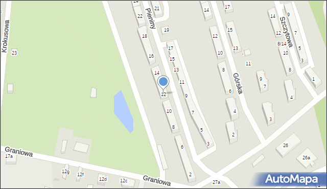 Łódź, Pieniny, 12, mapa Łodzi