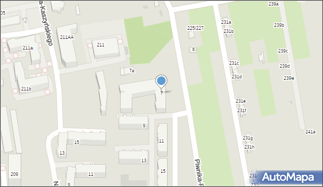 Łódź, Piwnika-Ponurego Jana, mjr., 7, mapa Łodzi