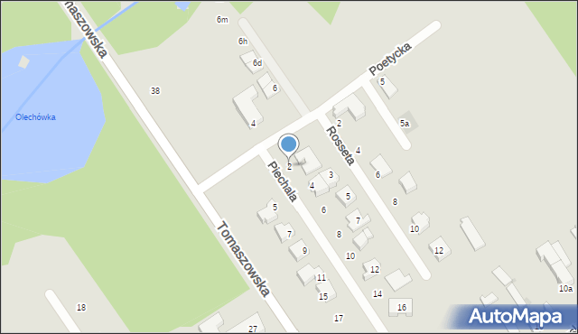 Łódź, Piechala Mariana, 2, mapa Łodzi