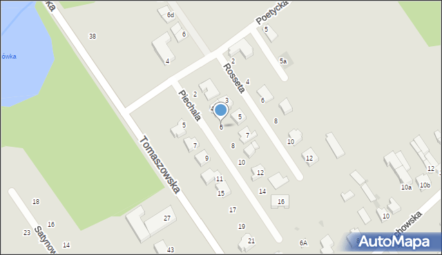 Łódź, Piechala Mariana, 6, mapa Łodzi