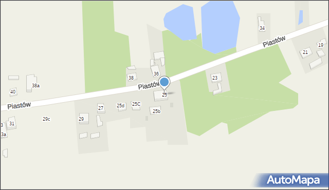 Łojki, Piastów, 25, mapa Łojki