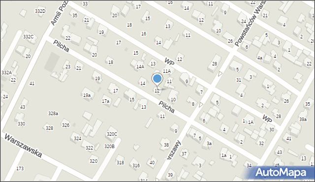 Łomianki, Pilcha-Doliny Adolfa, mjr., 12, mapa Łomianki