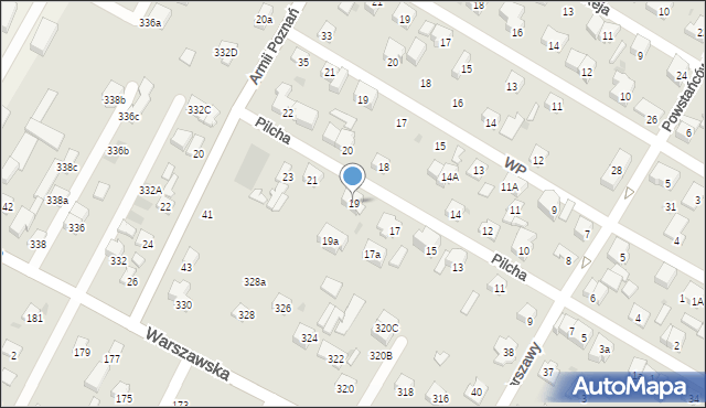 Łomianki, Pilcha-Doliny Adolfa, mjr., 19, mapa Łomianki