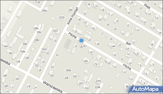 Łomianki, Pilcha-Doliny Adolfa, mjr., 21, mapa Łomianki