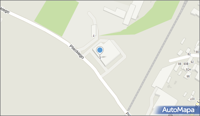 Łomża, Pileckiego Witolda, rtm., 2, mapa Łomży