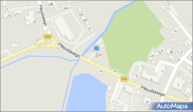 Łosice, Piłsudskiego Józefa, marsz., 12, mapa Łosice
