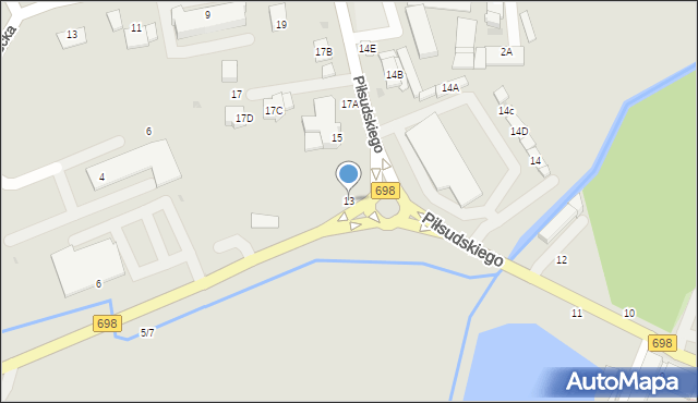 Łosice, Piłsudskiego Józefa, marsz., 13, mapa Łosice