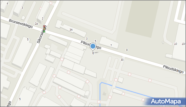 Łowicz, Piłsudskiego Józefa, marsz., 6, mapa Łowicza