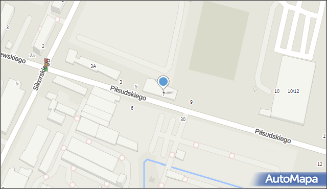 Łowicz, Piłsudskiego Józefa, marsz., 7, mapa Łowicza