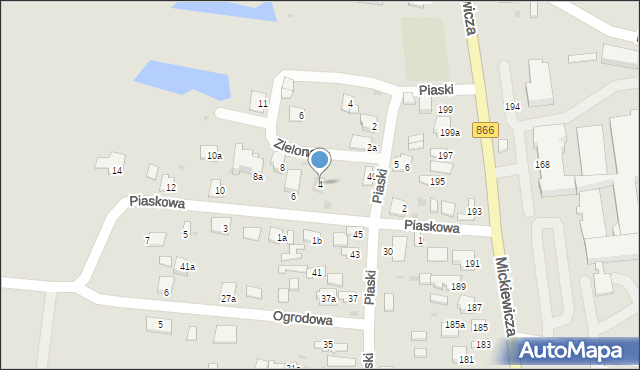 Lubaczów, Piaskowa, 4, mapa Lubaczów