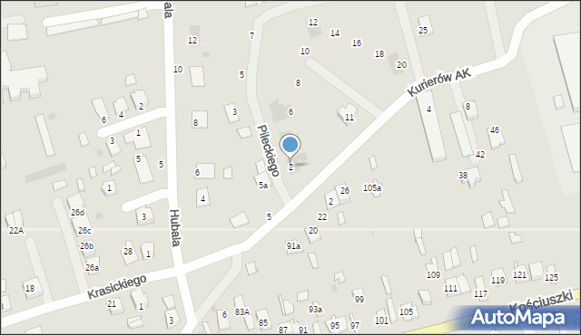 Lubaczów, Pileckiego Witolda, rtm., 2, mapa Lubaczów