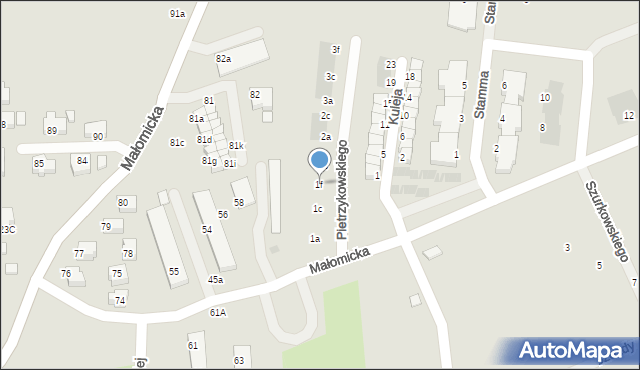 Lubin, Pietrzykowskiego Zbigniewa, 1f, mapa Lubin