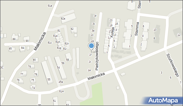 Lubin, Pietrzykowskiego Zbigniewa, 1g, mapa Lubin